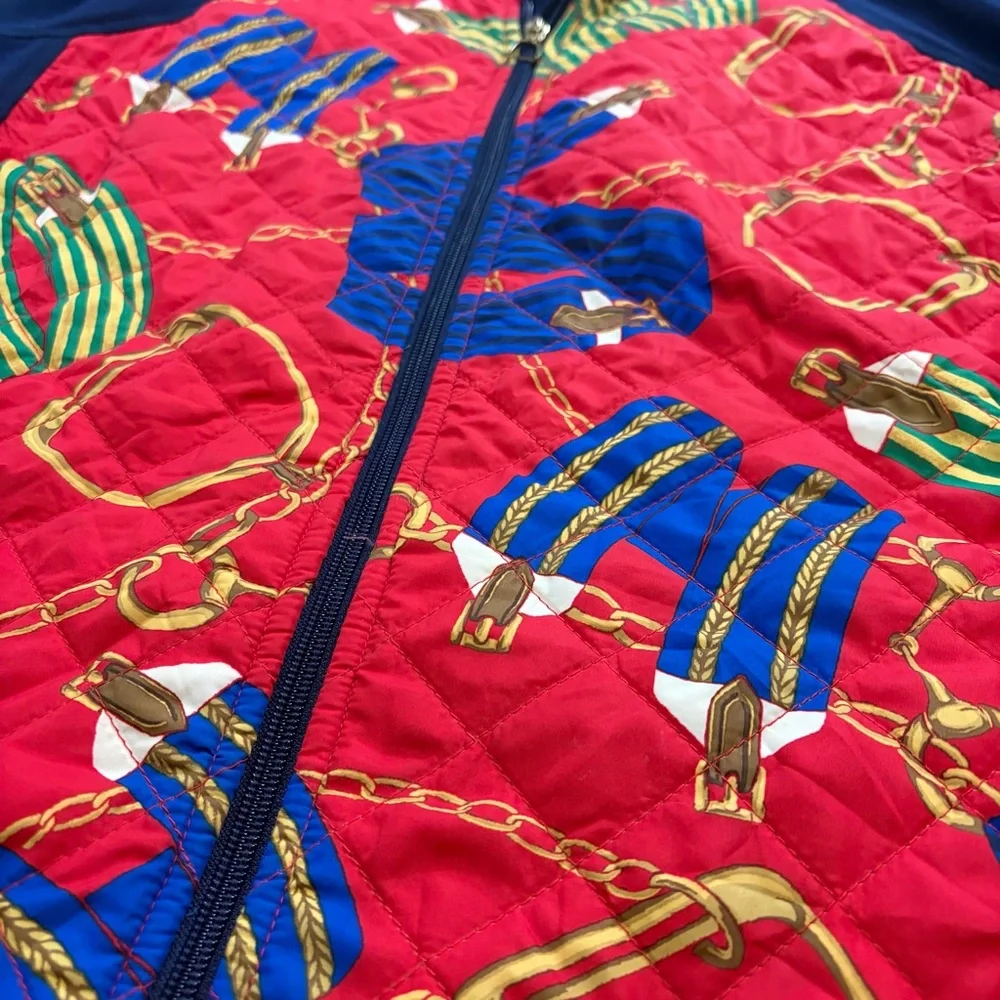 Lauren Ralph Lauren Equestrian Jacket Stirrup Zip Cotton Blend 2X Preppy Modern - Picture 3 of 8